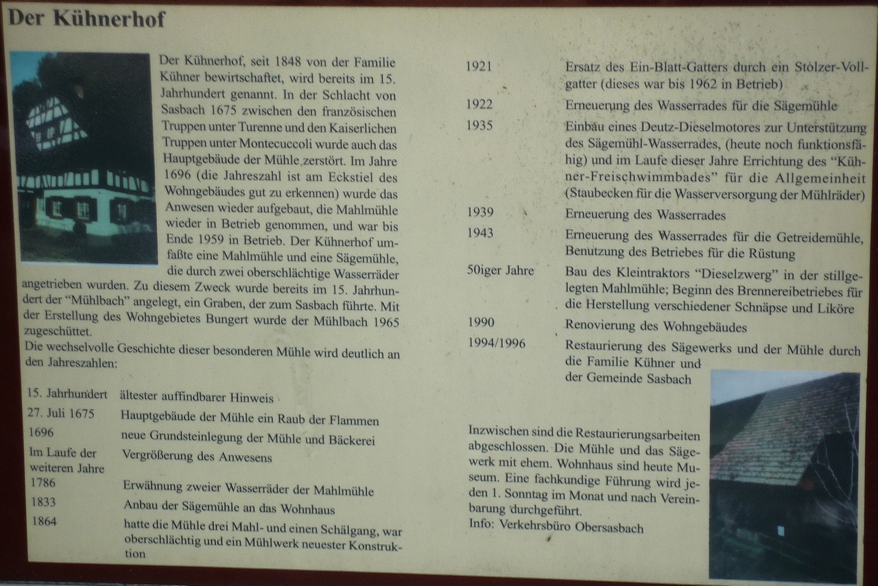 Historique du moulin Kühnerhof
